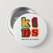 Kids Need Milk, Not Missiles Ronde Button 7,6 Cm (Voorkant /achterkant)