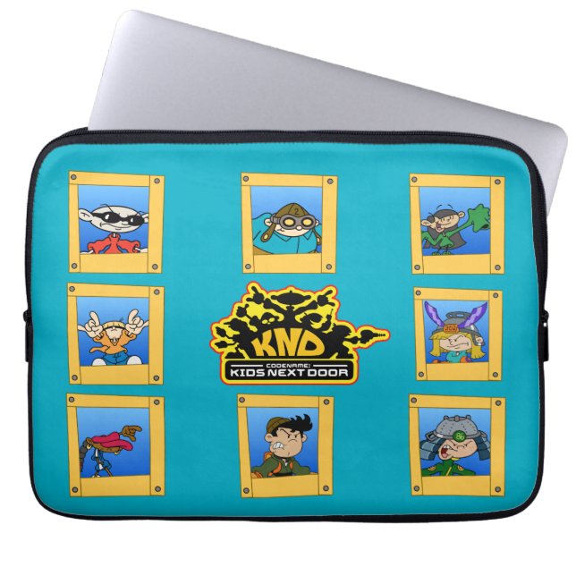 Kids Next Door Operatives Icons Laptop Sleeve (Voorkant)