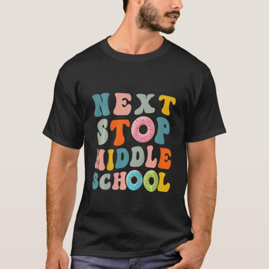 Kids Next Stop Middle School Elementary School Gra T-shirt (Voorkant)