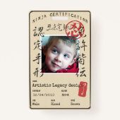 Kids Ninja ID (Customize image & text!) Badge (Voorkant)