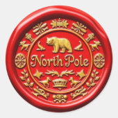 Kid's North Pole Comfirmation Letter From Santa Ronde Sticker (Voorkant)