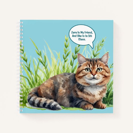 Kids Notebook Cat Anima Stationary Spiral Notebook Notitieboek (Voorkant)