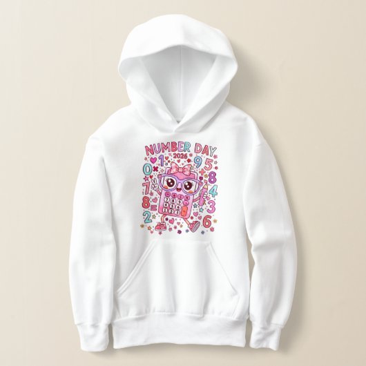 Kids Number Day Hoodie | Colourful Maths Numbers (Laagn)