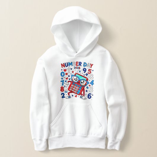 Kids Number Day Hoodie | Fun Maths Numbers (Laagn)