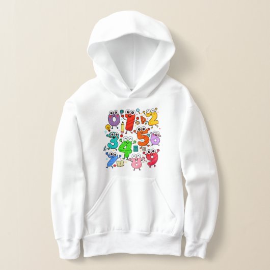 Kids Number Day Hoodie | Fun Maths Numbers (Laagn)