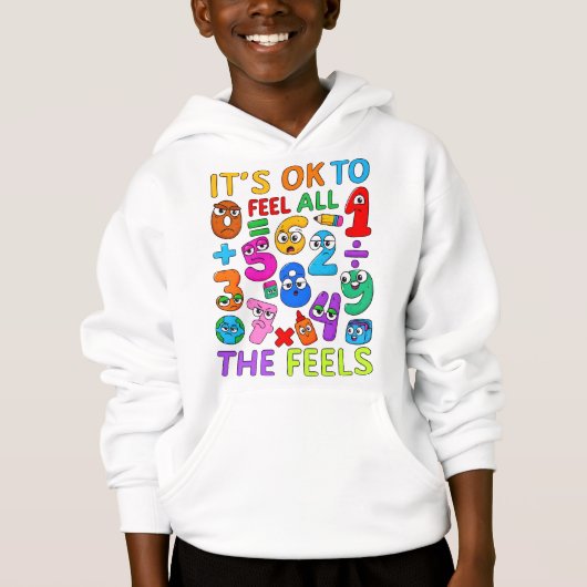 Kids Number Day Hoodie | Maths and Feelings (Voorkant)