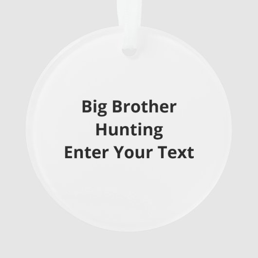 Kids Oh Deer Big Brother Hunting PAcrylic Ornament (achterkant)