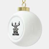 Kids Oh Deer Big Brother Hunting Pregnancy Announc Keramische Bal Ornament (Rechts)