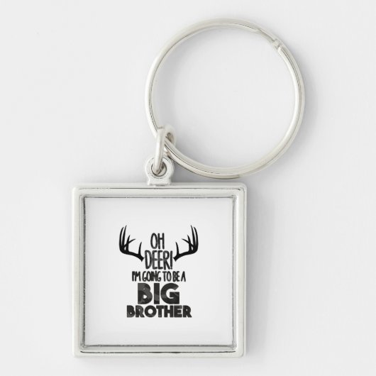 Kids Oh Deer Big Brother Hunting Pregnancy Announc Sleutelhanger (Voorkant)