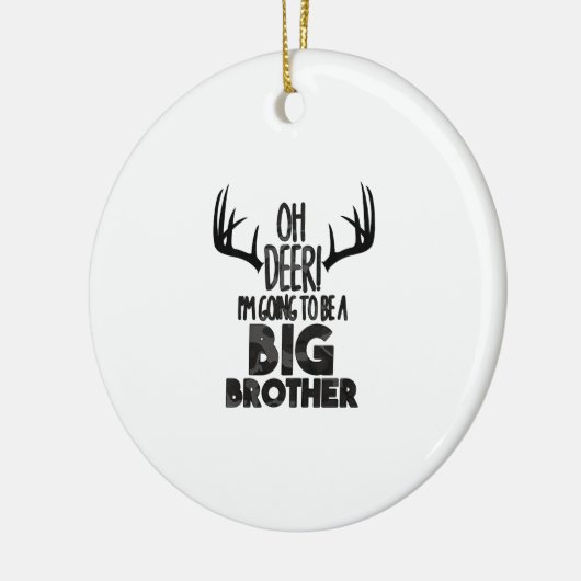 Kids Oh Deer Big Brother Hunting PregnancyOrnament Keramisch Ornament (Links)