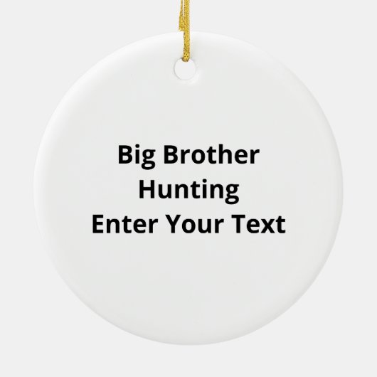 Kids Oh Deer Big Brother Hunting PregnancyOrnament Keramisch Ornament (Achterkant)