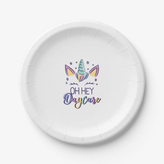 Kids Oh Hey Daycare Vibes First Day Of Daycare Gir Papieren Bordje (Voorkant)