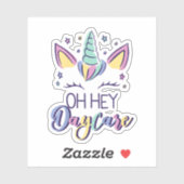 Kids Oh Hey Daycare Vibes First Day Of Daycare Gir Sticker (Vel)