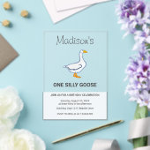 Kids One Silly Goose First Birthday Acryl Uitnodigingen (Insitu (Huwelijk))