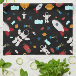 Kid's Outer Space & Astronaut Pattern Theedoek