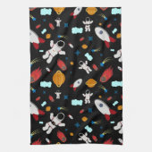 Kid's Outer Space & Astronaut Pattern Theedoek (Verticaal)