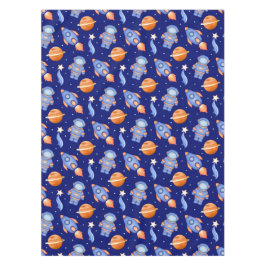 Kids Outer Space Rocket Ship & Astronaut Tafelkleed