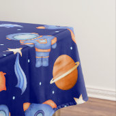 Kids Outer Space Rocket Ship & Astronaut Tafelkleed (Voorbeeld)