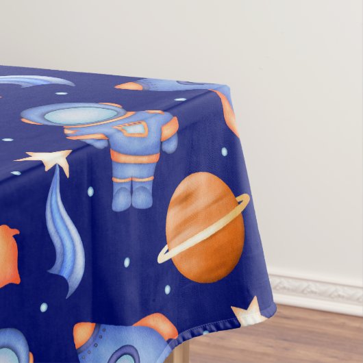 Kids Outer Space Rocket Ship & Astronaut Tafelkleed (Voorbeeld)