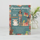 Kids Pajama Party Christmas Holiday Cozy Animals  Kaart (Staand voorkant)