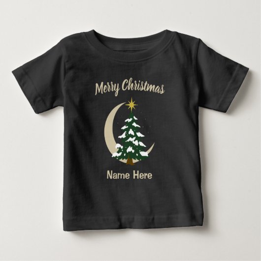 Kids Pajamas Christmas Tree T-Shirt (Personalize) (Voorkant)