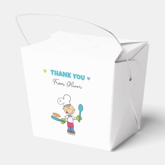 Kids’ Pancake Party Favor Box Bedankdoosjes (Achterkant)