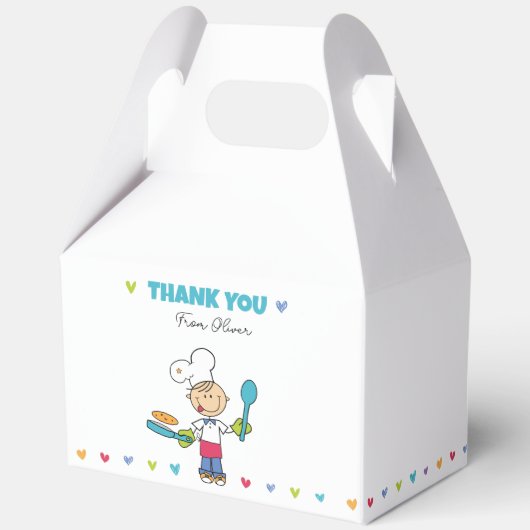 Kids’ Pancake Party Favor Box Bedankdoosjes (Achterkant)