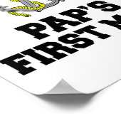 Kids Pap's First Mate Grandson Granddaughter Boat  Poster (Hoek)