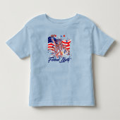 Kids Patriotic Statue of Liberty American Flag Kinder Shirts (Voorkant)