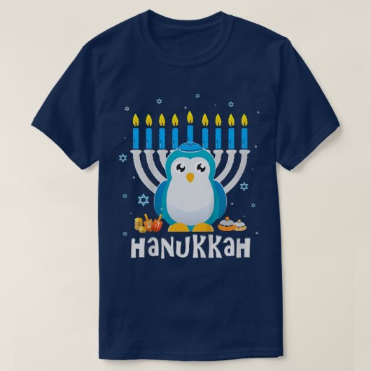 Kids Penguin Hanukkah Pajamas for Boys Hanukkah H T-shirt (Design voorkant)