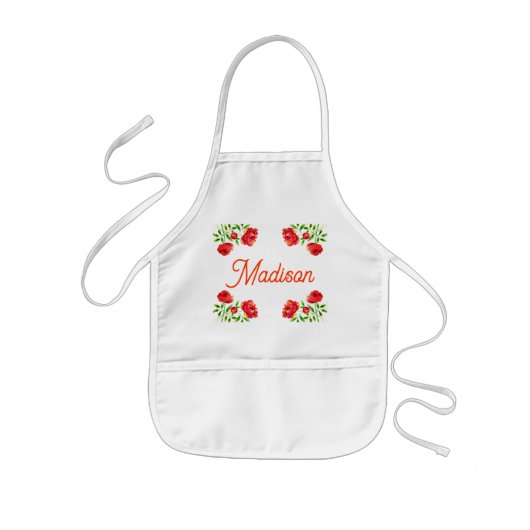 Kids personalized apron kinder schort (Voorkant)