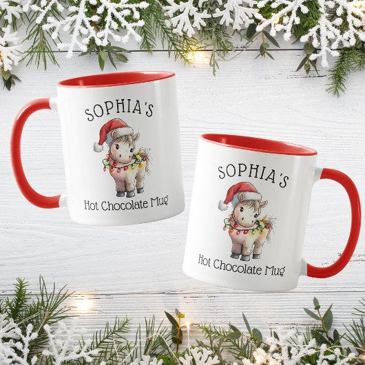 Kids Personalized Cute Poney Hot Chocolate Mug Mok