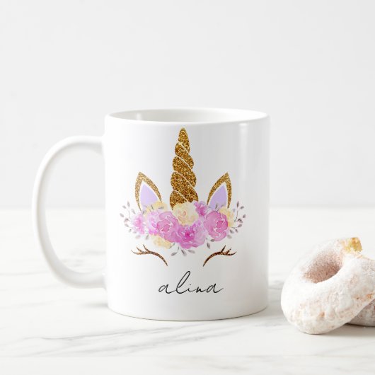 Kids Personalized Mug with Name Koffiemok (Met donut)