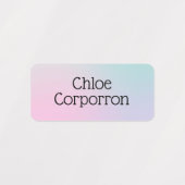 Kids personalized name labels pink purple and teal (Design 2)