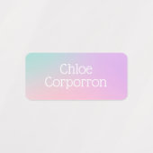 Kids personalized name labels pink purple and teal (Design 1)