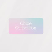 Kids personalized name labels pink purple and teal (Design 2)