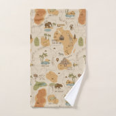 Kid's Personalized Safari Map ID1269 Bad Handdoek (Handdoek)