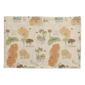 Kid's Personalized Safari Map ID1269 Kussensloop (Achterkant)