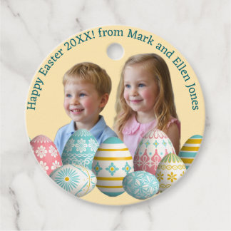 Kids Photos Easter Painted Eggs  Bedankjes Labels