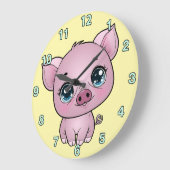 Kids Piglet Wall Clock Grote Klok (Hoek)