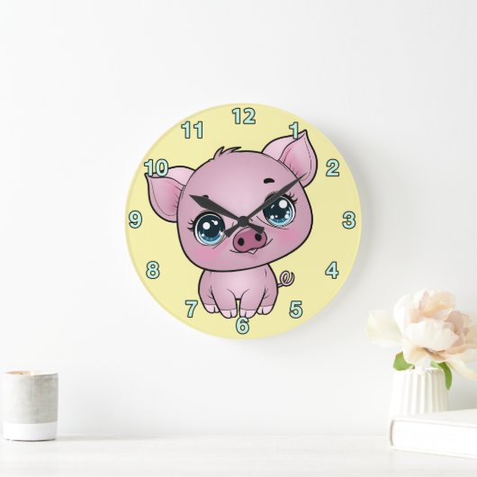 Kids Piglet Wall Clock Grote Klok (Huis)