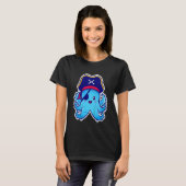 Kids Pirate Octopus cute children's design (C) T-shirt (Voorkant volledig)