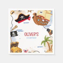 Kids Pirate Party | Ahoy Matey Pirate Birthday Servet