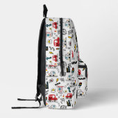 Kids Playful Transport Pattern  Bedrukte Rugzak (Links)