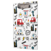 Kids Playful Transport Pattern  Klembord (Links)