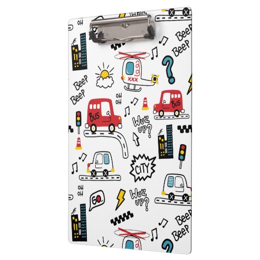 Kids Playful Transport Pattern  Klembord (Links)