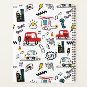 Kids Playful Transport Pattern  Planner (Achterkant)