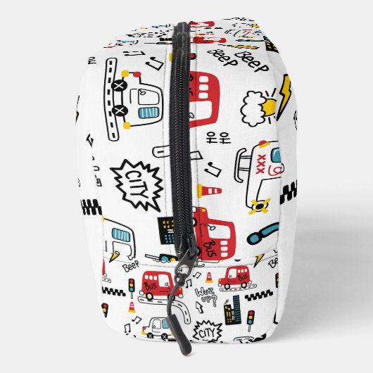 Kids Playful Transport Pattern  Toilettasje (Rechts)