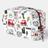 Kids Playful Transport Pattern  Toilettasje (Rechterhoek)