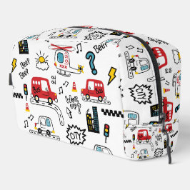 Kids Playful Transport Pattern  Toilettasje